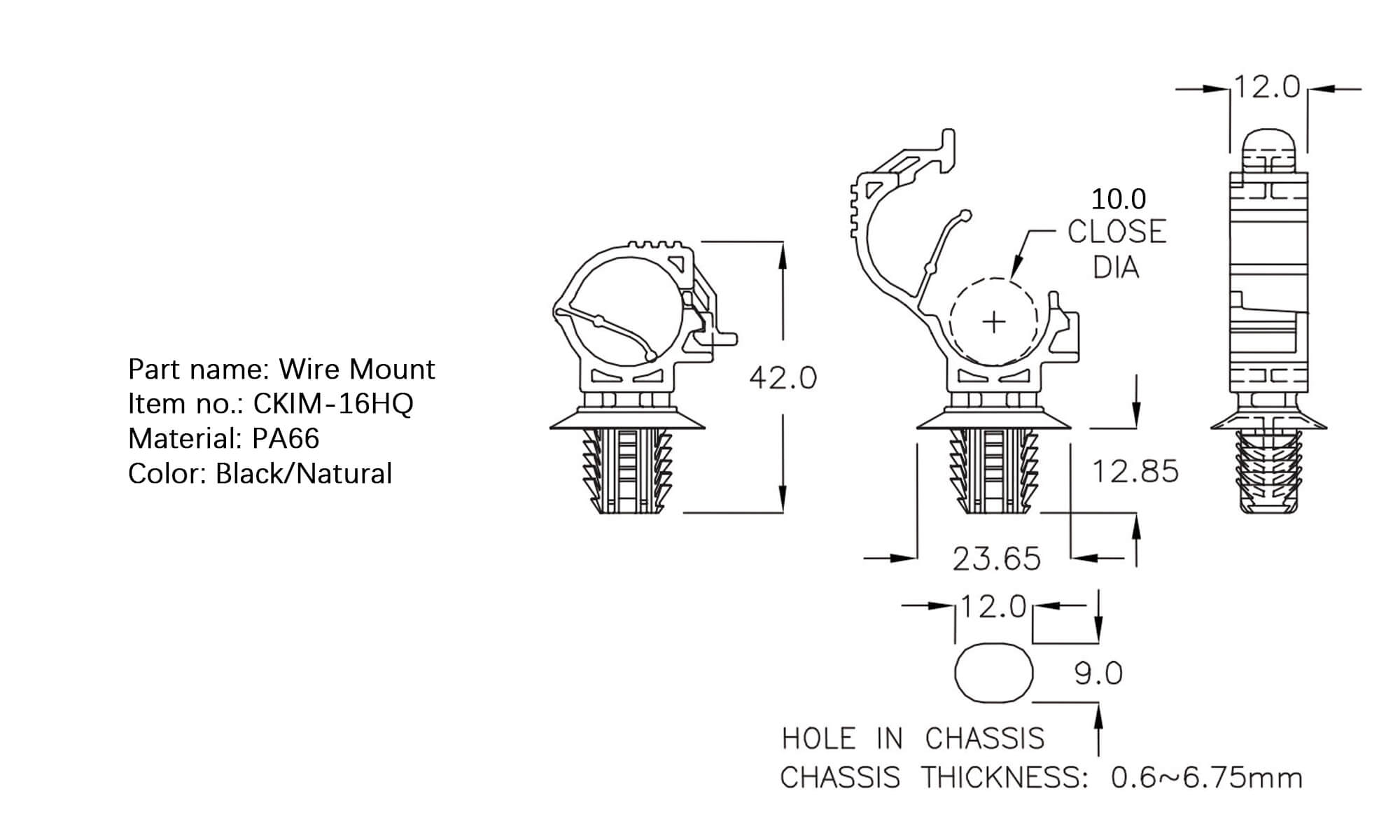 Plastic Wire Mount CKIM-16HQ